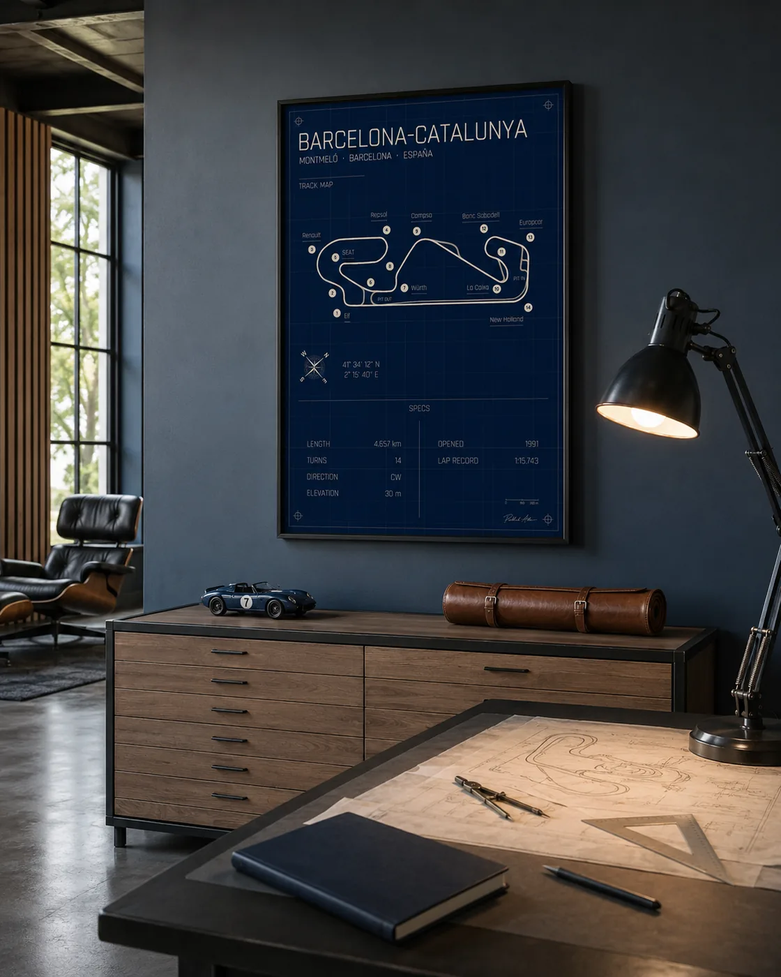 Circuit de Barcelona-Catalunya circuit poster — Blueprint