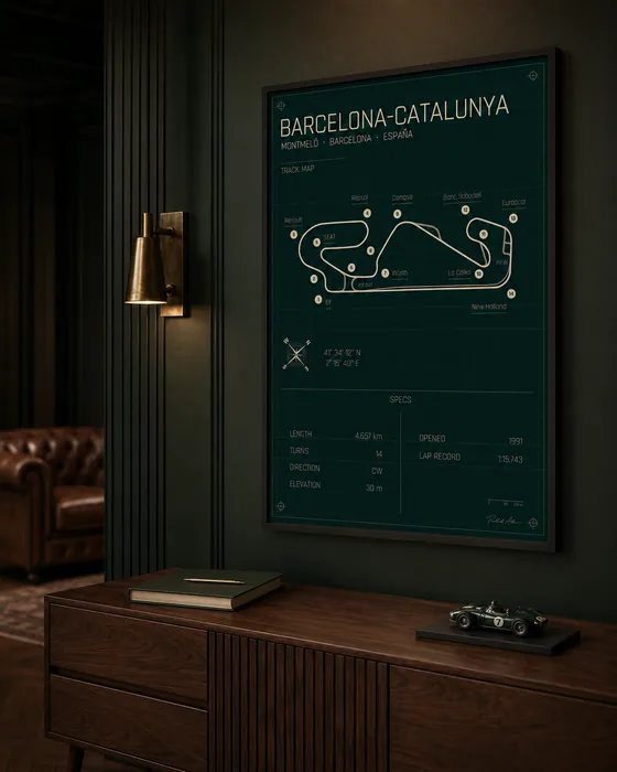 Circuit de Barcelona-Catalunya circuit poster — Heritage edition