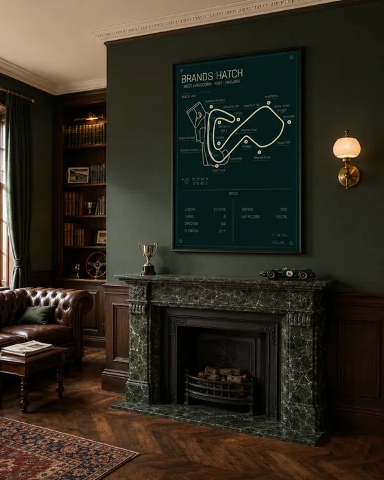 Brands Hatch circuit poster — Heritage edition