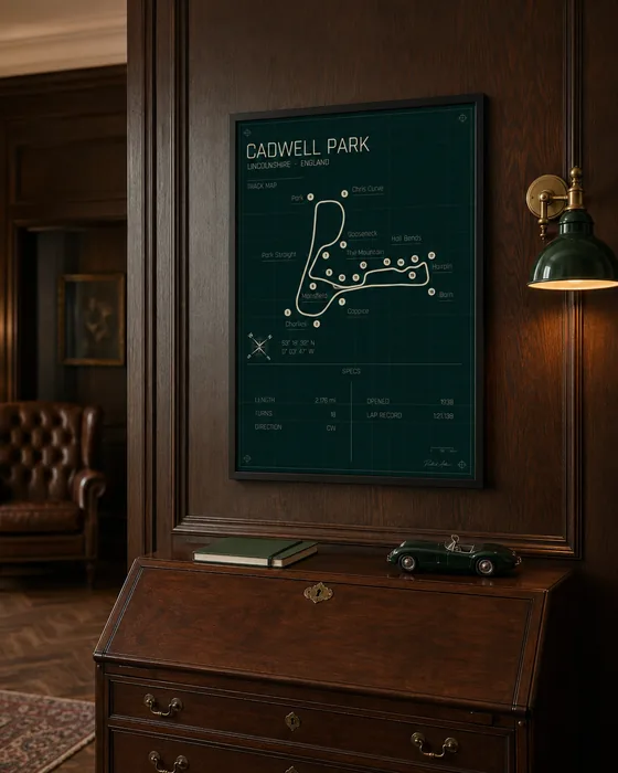 Cadwell Park circuit poster — Heritage edition