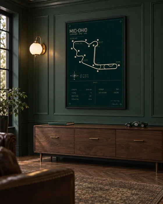 Mid-Ohio circuit poster — Heritage edition