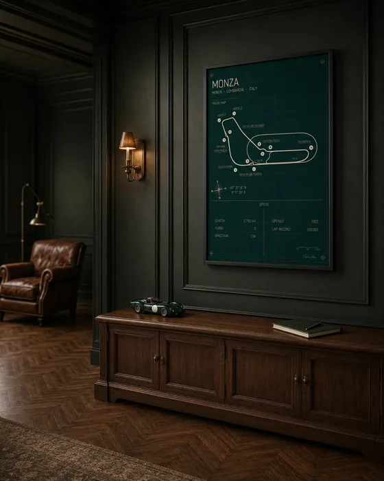 Monza circuit poster — Heritage edition
