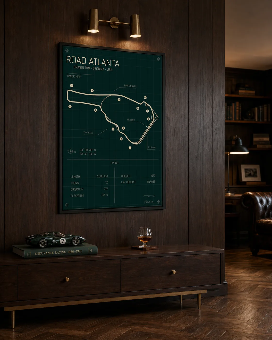 Road Atlanta circuit poster — Heritage edition