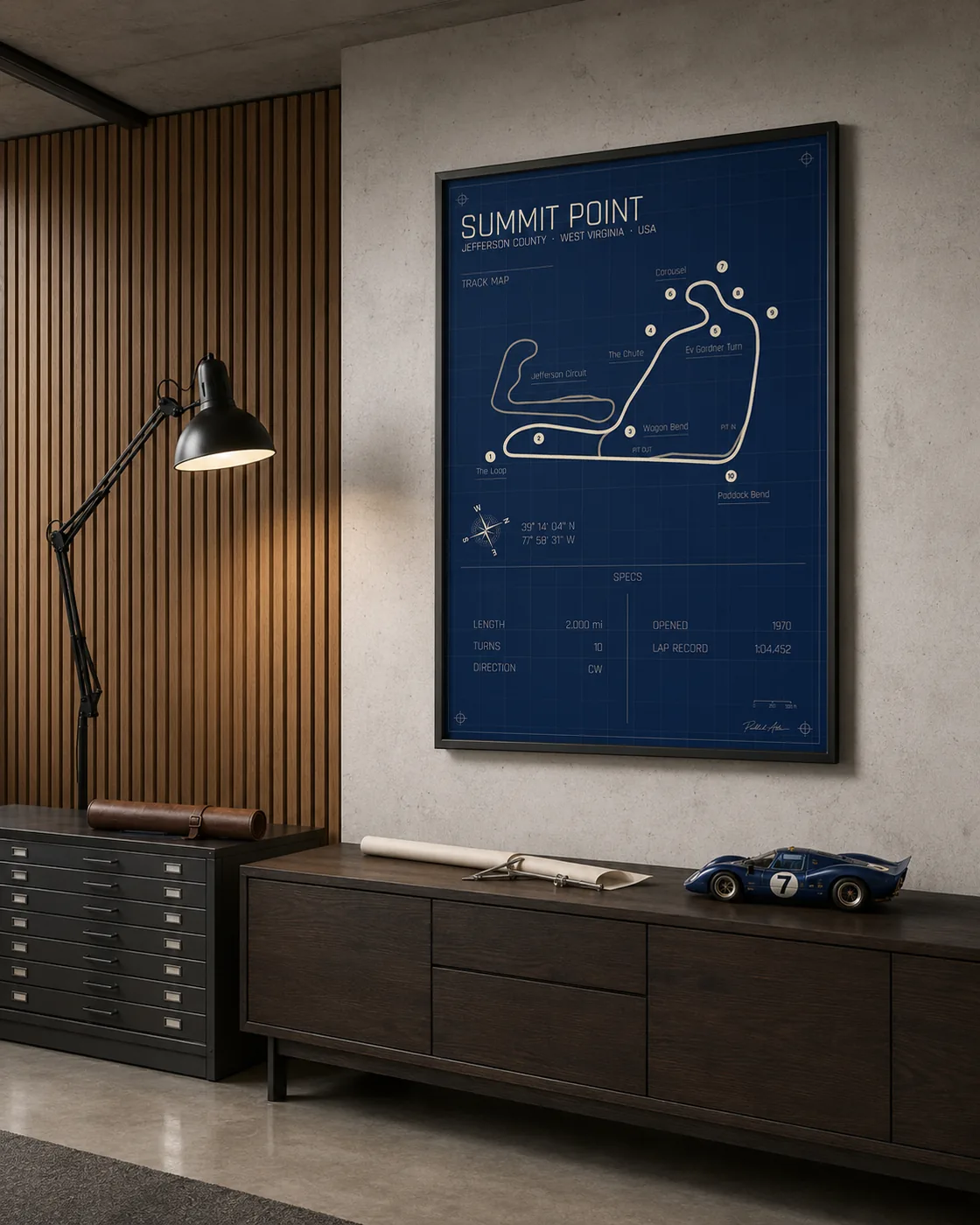 Summit Point circuit poster — Blueprint
